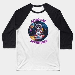 Cat Astronaut Baseball T-Shirt